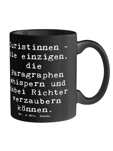 Mr. & Mrs. Panda Tasse Juristin Zauber mit Spruch in Schwarz