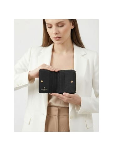 Lazarotti Bologna Leather Medium Zip-Around Geldbörse Leder 10 cm in black