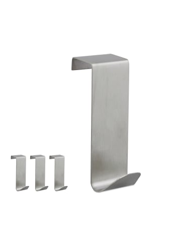 4x Türhaken in Silber