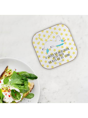 Mr. & Mrs. Panda Untersetzer für Gläser Einhorn Sternenhimmel mi... in Weiß