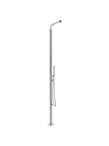 Beliani Gartendusche SORAPATA in Silber - (W) 57 x (H) 230 x (L) 17 cm