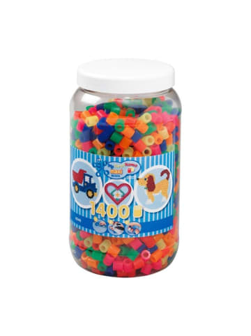 Hama Bügelperlen Maxi - Neon Mix 1400 Perlen (6 Farben) in Aufbewahrungsdose