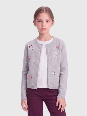 KIDS ONLY Strickjacke in Light Grey Melange