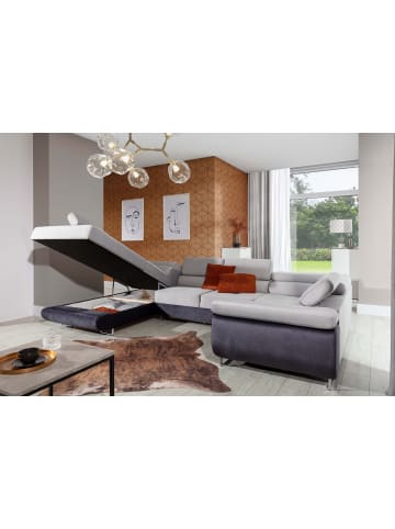 MF Design Lavin Recamiere Links in Blautanne -  (L) 340 x (B) 340 x (H) 90 cm
