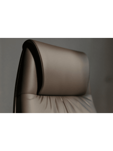 KADIMA DESIGN Chefsessel Echtleder | 3-Stufen Synchronmechanik, 120kg, 8h Nutzung in Braun