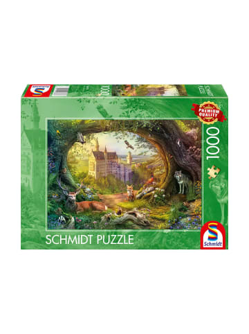 Schmidt Spiele Puzzle Märchenschloss im Waldzauber, 1000 Teile, ab 8 Jahre