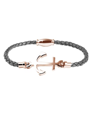 Adeliás Damen Armband Anker aus Edelstahl 18 cm in rosé