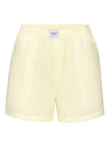 Copenhagen Studios Pyjamashorts in gelb gestreift