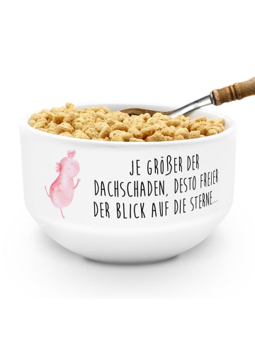 Mr. & Mrs. Panda Schüssel Axolotl Tanzen mit Spruch in Weiß