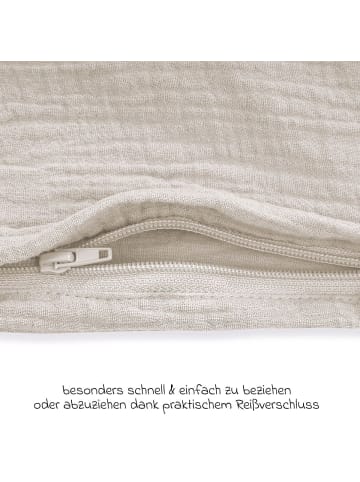 Julius Zöllner Bettwäsche Musselin 80 x 80 / 35 x 40 cm in beige