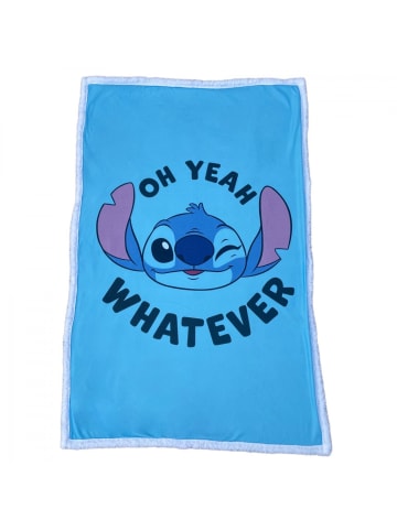 Lilo & Stitch Tagesdecke Bettdecke Fleecedecke Kuschelige Sherpa-Decke, in Blau