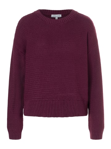 More & More Rundhalspullover mit Struktur oversized in ruby orchid