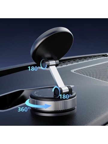 COFI 1453 Dudao F24PRO Auto Handyhalter magnetisch Saugnapf 360° verstellbar in Schwarz