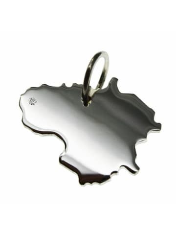 Schmuckador Litauen Anhänger mit Brillant 0,015ct 925 Silber in silber
