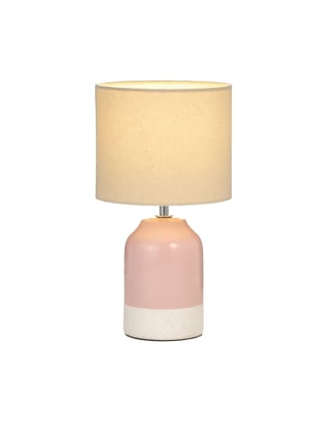 Pauleen Sandy Glow Tischl max20W E14 beige/ rose 230V Stoff/Keramik