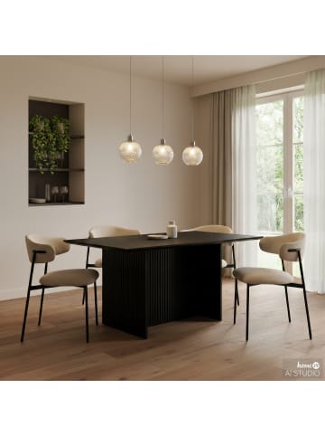 home24 home24 Pendelleuchte aus Glas und Metall in Silber - 20 x 90 x 150 cm in Chrom