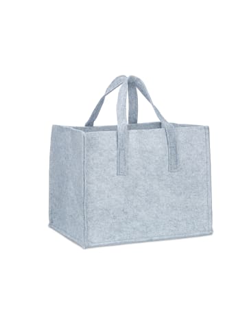 relaxdays 3x Kaminholzkorb in Grau - (B)43 x (H)35 x (T)37 cm