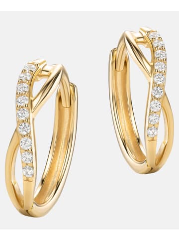 Diamant L'éternel Ohrringe aus 375 Gelbgold mit Zirkonia