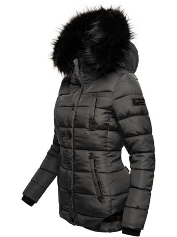 Marikoo Steppjacke Lotusblüte in Anthracite