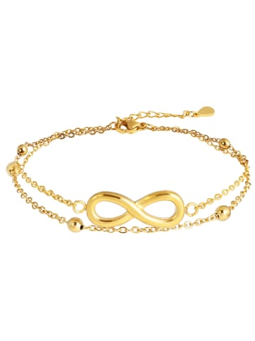 Adeliás Damen Armband – Unendlichkeitszeichen aus Edelstahl 17+3 cm in gold