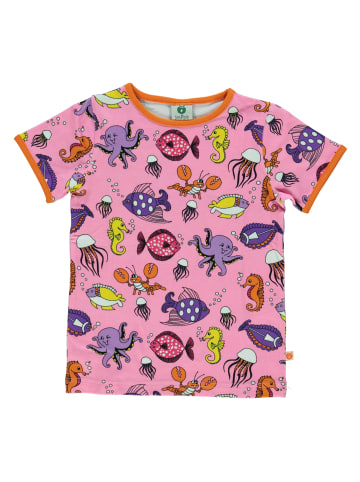 Småfolk T-Shirt Fish in sea pink