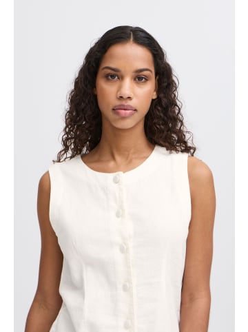 ICHI Kurzarmhemd IHLINNO Regular fit in Cloud Dancer