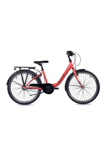 S'COOL Kinderfahrrad - chiX 24 Zoll 3-Gang | ab 8 Jahre - Pink/Dark Red