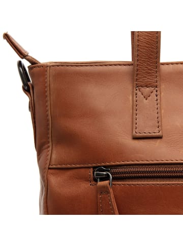 The Chesterfield Brand Mosel Shopper Tasche Leder 33 cm Laptopfach cognac