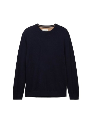 Tom Tailor Pullover in knitted navy melange