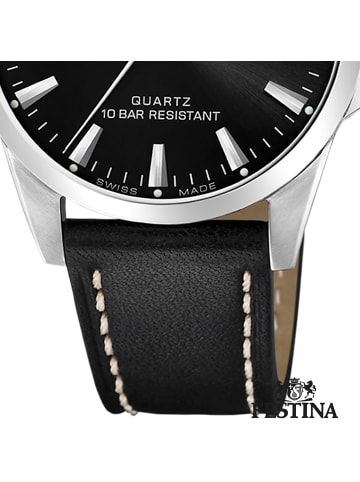 Festina Analog-Armbanduhr Festina Swiss Made schwarz groß (ca. 41mm)