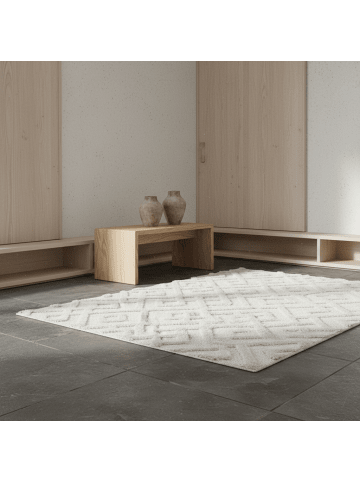 KADIMA DESIGN Teppich 3D Waschbar Geometrisch EISACK Strapazierfähig OEKO-TEX
