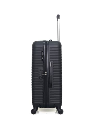 WAVE PARIS Mittelgroßer Hartschalenkoffer LENA in Schwarz (64L)