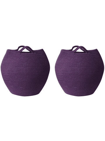 Beliani 2er-Set Korb PANJGUR in Violett