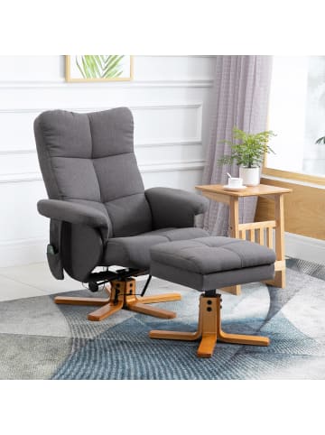HOMCOM Massagestuhl-80L x 86B x 99H cm-Dunkelgrau