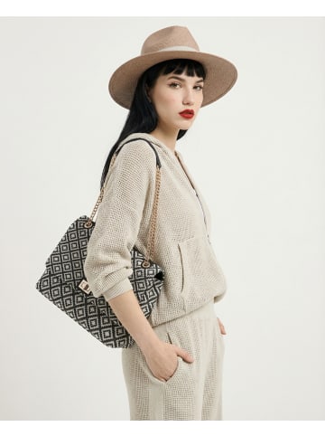 KASSANDRA Schultertasche in BLACK AND WHITE