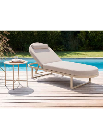 Beliani 2-tlg Gartenliege RONCOLO in Beige