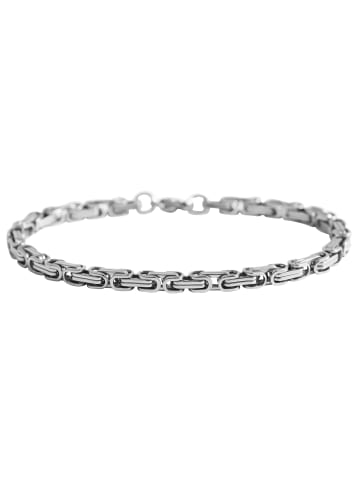 Adeliás Herren Armband aus Edelstahl 19 cm in silber