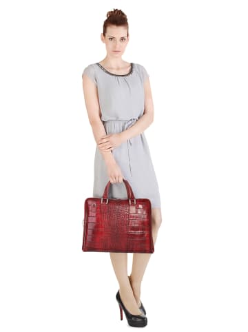 Samantha Look Aktentasche echt Leder in rot