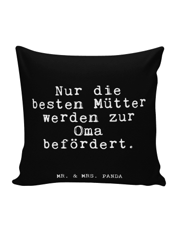 Mr. & Mrs. Panda 40x40 Kissen Nur die besten Mütter... mit Spruch in Schwarz