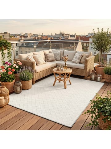 In- & Outdoor Teppich Oslo Karo in grau
