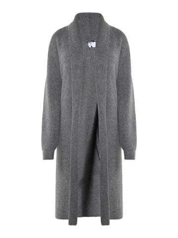 usha WHITE LABEL Damen Long Cardigan in Dunkelgrau Melange