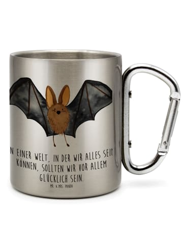Mr. & Mrs. Panda Kaffeetasse Fledermaus Flügel mit Spruch in Silber
