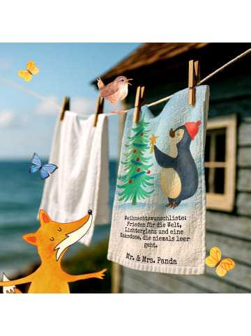 Mr. & Mrs. Panda handtuch gäste wc Pinguin Weihnachtsbaum Design... in Weiß