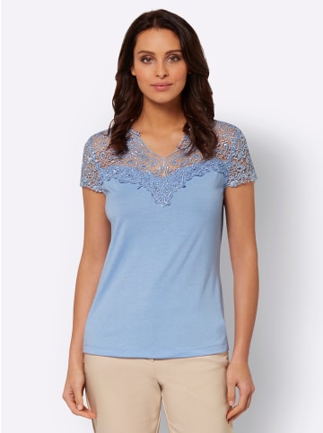 WITT WEIDEN Spitzenshirt in eisblau