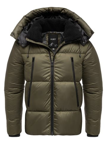 Humy Winterjacke mit Kapuze in Olive