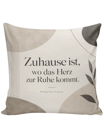 Mr. & Mrs. Panda Kissen Bögen ruhig Design mit Spruch in Weiß