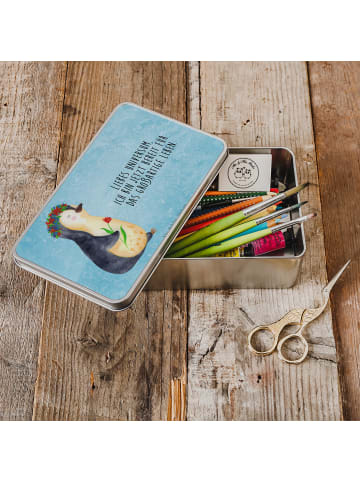 Mr. & Mrs. Panda Küchenbehälter Pinguin Blumen mit Spruch in Eisblau