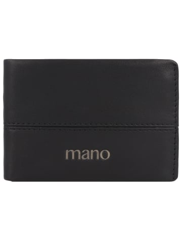 mano Don Romeo Geldbörse RFID Leder 10,5 cm schwarz