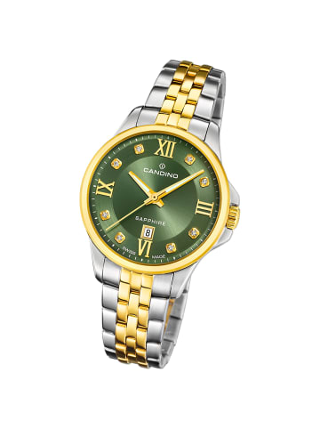 Candino Analog-Armbanduhr Candino Elegance silber, gold mittel (ca. 34mm)