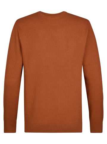 Petrol Industries Rundhals-Strickpullover aus Baumwollmix steelbend in Orange